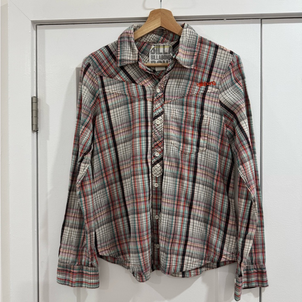 🍊 Vintage Billabong Multicolor Casual Button Down Shirt